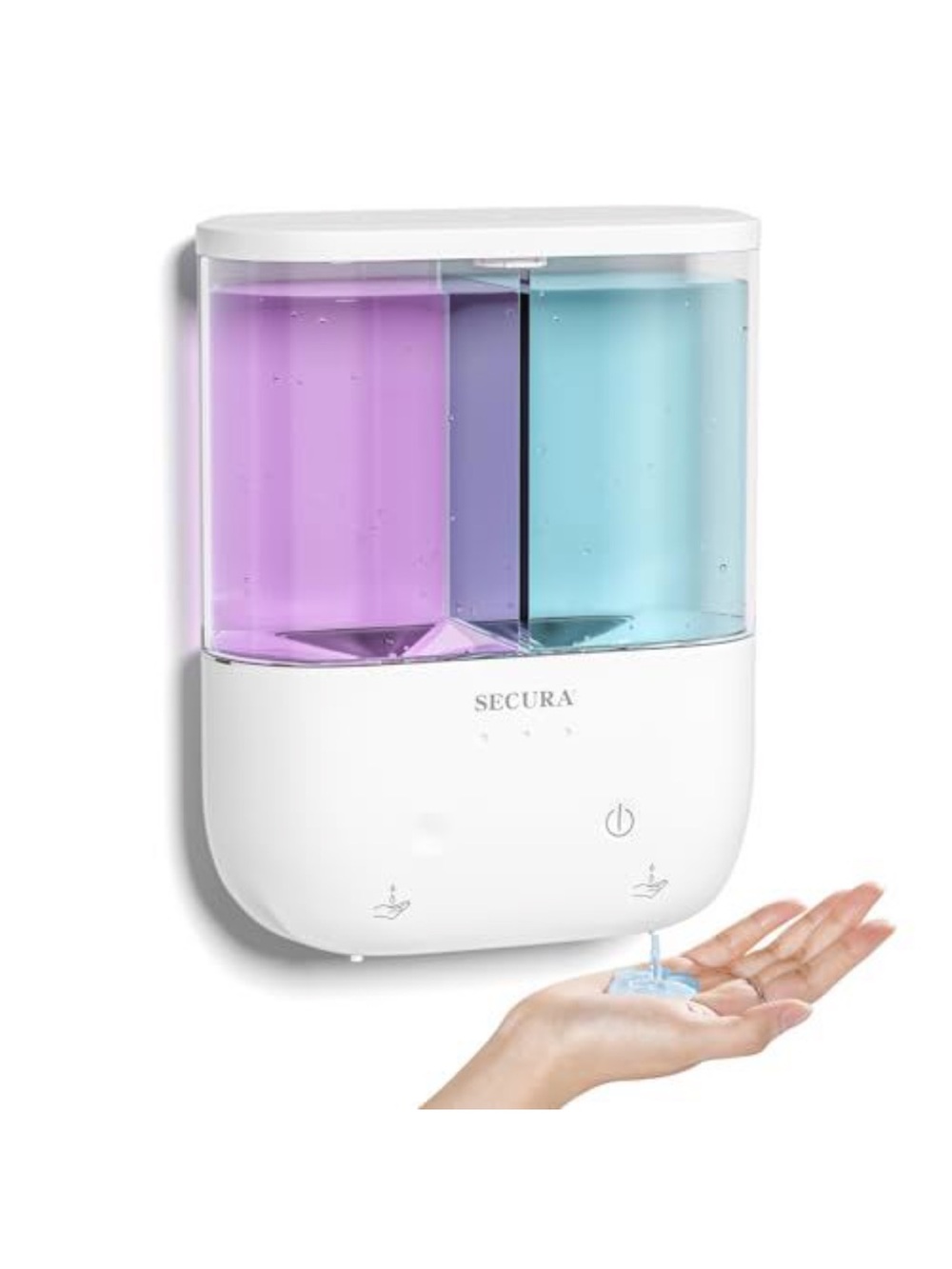 SECURA Dual Soap Dispenser - Purple & Light Blue